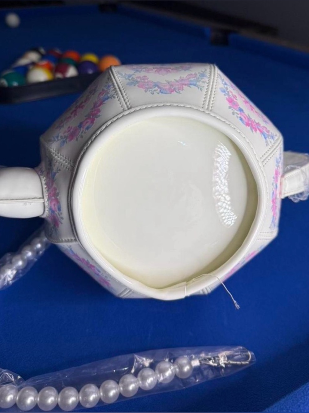 NWT Dolls Kill Sugar Thrillz Tea Pot Society Pleather Purse - Picture 5 of 10